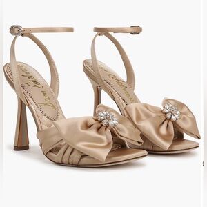 Sam Edelman Gold Satin Sandals